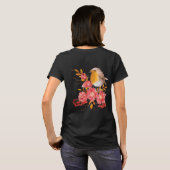 Gele roodrover en rode papaver t-shirt (Achterkant volledig)