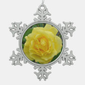 Gele roodschoonheid tin sneeuwvlok ornament (Voorkant)