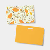 Gele roos badge (Voor- en achterkant)