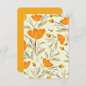 Gele roos bedankkaart (Voorkant / Achterkant)