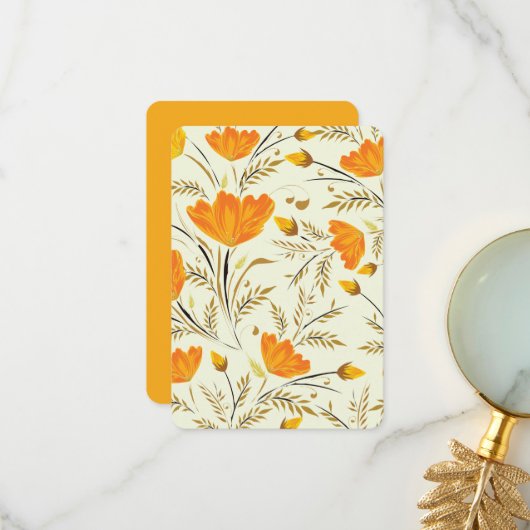 Gele roos bedankkaart (Voorkant / Achterkant in situ)