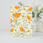 Gele roos bedankkaart (Staand voorkant)