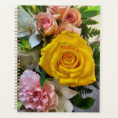 Gele roos bericht planner (Voorkant)