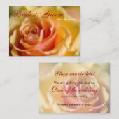 Gele Roos • Bewaar de datum mini kaart (Voorkant / Achterkant)