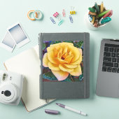Gele Roos Bloem Bloemstuk Kunst Grote Sticker (iPad Cover)