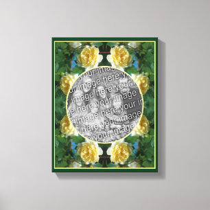 Gele Roos Bloem Frame Maak Je Eigen Foto Canvas Afdruk
