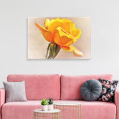 Gele Roos Bloem Kunst Bloemstuk Canvasprint Canvas Afdruk (Insitu (Woonkamer))
