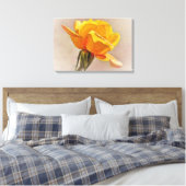 Gele Roos Bloem Kunst Bloemstuk Canvasprint Canvas Afdruk (Insitu (Slaapkamer))