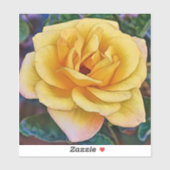 Gele Roos Bloem Kunst Grote Sticker (Vel)