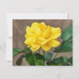Gele Roos Bloem Kunst Notitiekaart Set Notitiekaartje