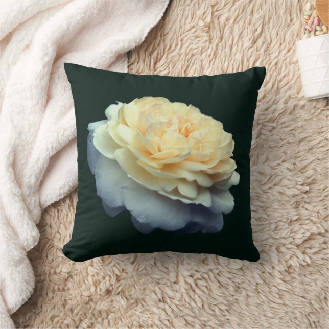Gele Roos Bloem Kussen (Deken)