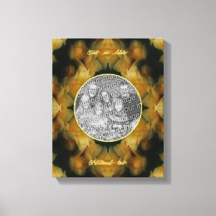 Gele roos bloemen Maak je eigen foto Canvas Afdruk