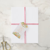Gele Roos Bloemrijke Groene Meisje Baby Shower Cadeaulabel (Met Touw)