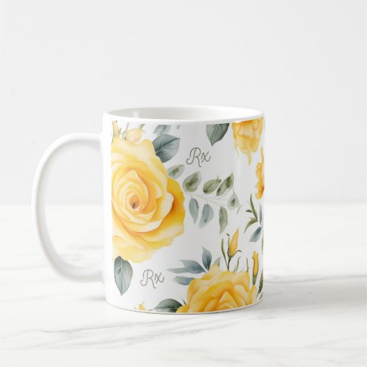 Gele Roos Botanische Rx Apotheek Koffiemok (Links)