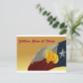 gele roos briefkaart (Staand voorkant)