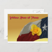 gele roos briefkaart (Voorkant / Achterkant)