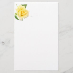 Gele roos briefpapier