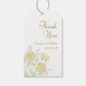 Gele Roos Bruiloft Cadeaulabel (Voorkant)