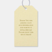 Gele Roos Bruiloft Cadeaulabel (Achterkant)