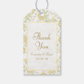 Gele Roos Bruiloft Cadeaulabel (Voorkant)