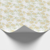 Gele Roos Bruiloft Cadeaupapier (Hoek)