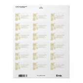 Gele Roos Bruiloft Etiket (Full Sheet)