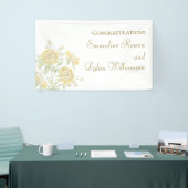 Gele Roos Bruiloft Spandoek (Beurs)