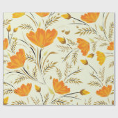 Gele roos cadeaupapier (Vlak)