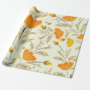 Gele roos cadeaupapier