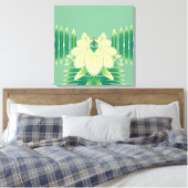 Gele Roos Canvas Afdruk (Insitu (Slaapkamer))