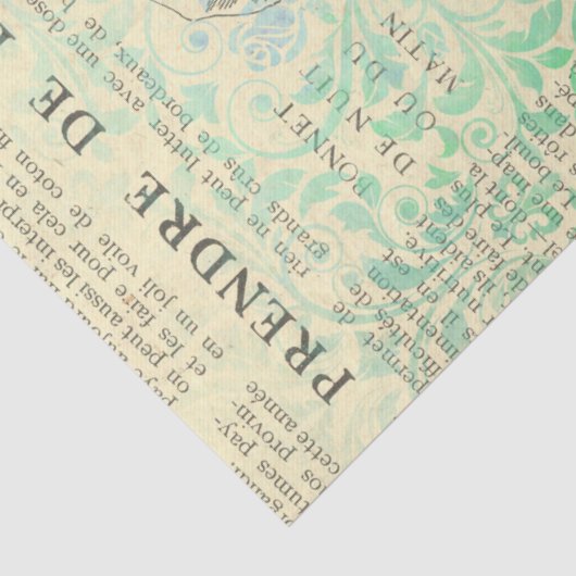  Gele Roos, Dame en Krantenpapier Ontvlechting Tissuepapier (Detail)