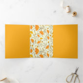 Gele roos drieluik uitnodiging (Binnen)