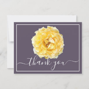 Gele Roos En Dauwdruppels Mauve Achtergrond Dank J Briefkaart
