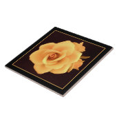 Gele roos, foto uit 2004. tegeltje (Zijkant)