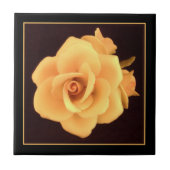 Gele roos, foto uit 2004. tegeltje (Voorkant)