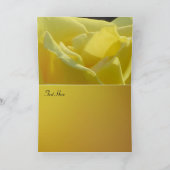 Gele Roos Gelukkige Verjaardag Kaart (Binnen)