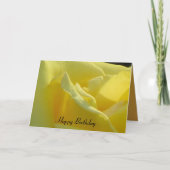 Gele Roos Gelukkige Verjaardag Kaart (Voorkant)