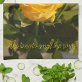 Gele Roos Gepersonaliseerd Theedoek (Gevouwen)