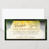 Gele Roos Gouden Dank Je Condoleancekaart Bedankkaart (Voorkant / Achterkant)