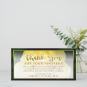 Gele Roos Gouden Dank Je Condoleancekaart Bedankkaart (Staand voorkant)