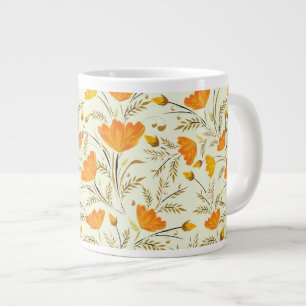 Gele roos grote koffiekop