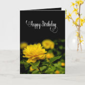 Gele roos in de tuin kaart (Gele Bloem)