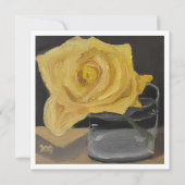 Gele Roos in Glas Kaart (Voorkant)