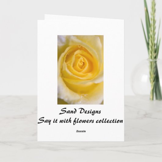 Gele roos ... kaart (Achterkant)