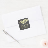 Gele Roos Krijtbord Bewaar de Datum Stickers (Envelop)