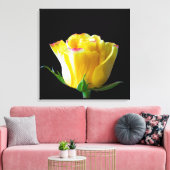 Gele roos kunst canvas afdruk (Insitu (Woonkamer))