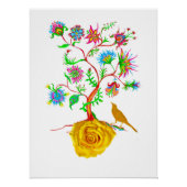 Gele roos kunst perfect poster (Voorkant)