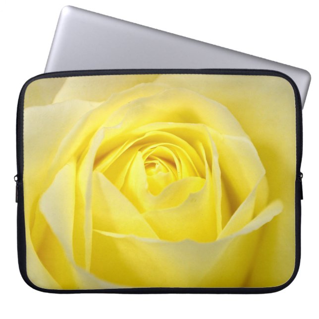 Gele Roos Laptop Sleeve (Voorkant)