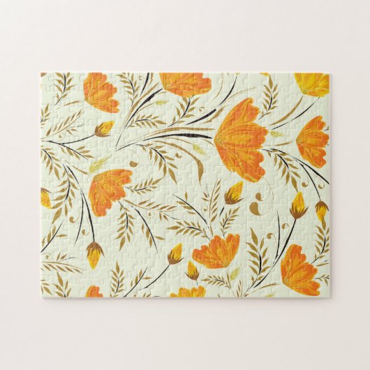 Gele roos legpuzzel (Horizontaal)