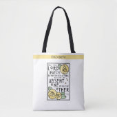 Gele roos | Mizpah | Gepersonaliseerd Tote Bag (Voorkant)